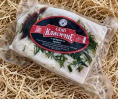 Сало класичне з часником та кропом 1 кг Козацьке подвір'я